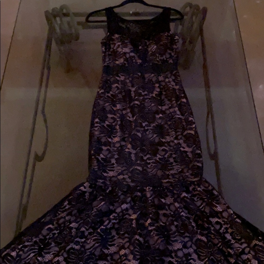 Black Lace with Pink Lining